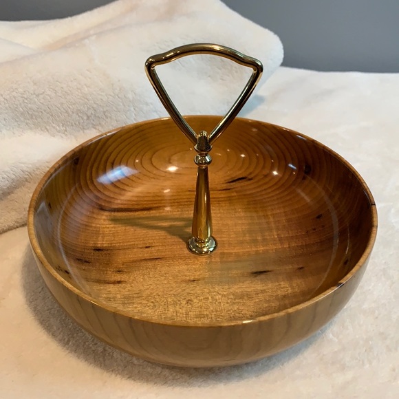 Myrtlewood Products Other - Vintage  Myrtlewood Candy/Nut dish with center handle